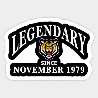 Legendary since November 1979 birthday gift idea Sticker